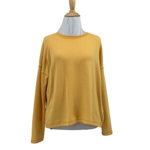 Madewell MWL Sweatshirt Women XS Extra Small Curry Fleece Superbrushed Easygoing